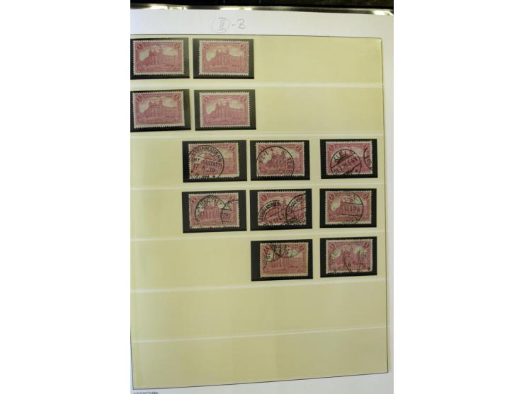 1902/16, Germania Spezialsammlung, postfrisch, ungebraucht und überwiegend gestempelt mit zusätzlich Briefstücken und Briefen