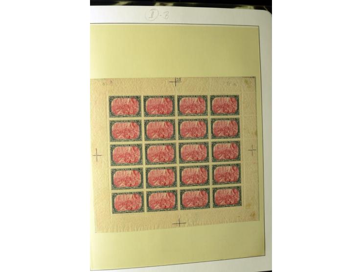 1902/16, Germania Spezialsammlung, postfrisch, ungebraucht und überwiegend gestempelt mit zusätzlich Briefstücken und Briefen
