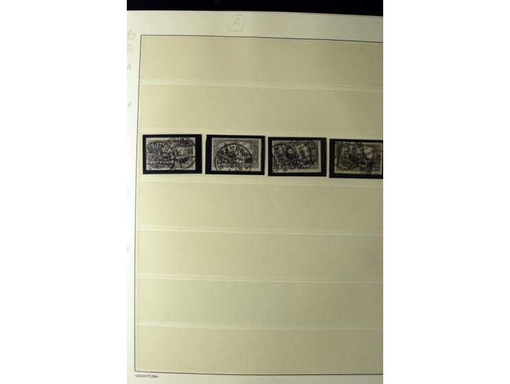 1902/16, Germania Spezialsammlung, postfrisch, ungebraucht und überwiegend gestempelt mit zusätzlich Briefstücken und Briefen