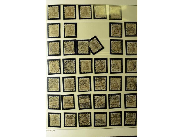 1902/16, Germania Spezialsammlung, postfrisch, ungebraucht und überwiegend gestempelt mit zusätzlich Briefstücken und Briefen