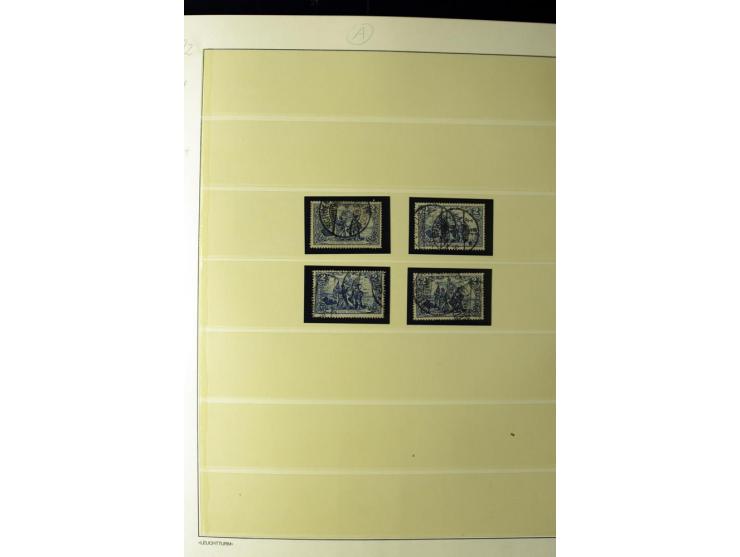 1902/16, Germania Spezialsammlung, postfrisch, ungebraucht und überwiegend gestempelt mit zusätzlich Briefstücken und Briefen