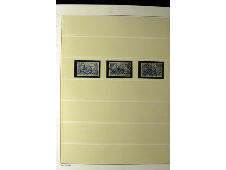 1902/16, Germania Spezialsammlung, postfrisch, ungebraucht und überwiegend gestempelt mit zusätzlich Briefstücken und Briefen