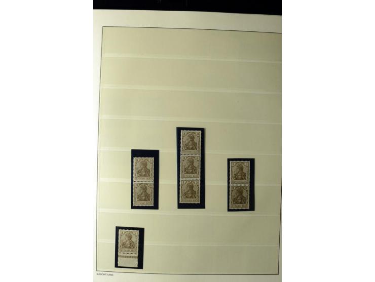 1902/16, Germania Spezialsammlung, postfrisch, ungebraucht und überwiegend gestempelt mit zusätzlich Briefstücken und Briefen