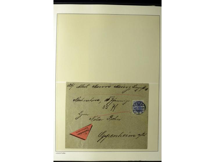 1902/16, Germania Spezialsammlung, postfrisch, ungebraucht und überwiegend gestempelt mit zusätzlich Briefstücken und Briefen