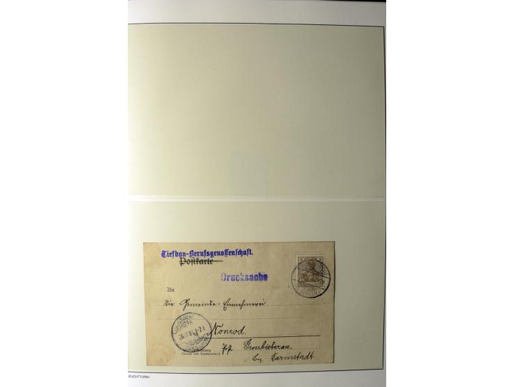1902/16, Germania Spezialsammlung, postfrisch, ungebraucht und überwiegend gestempelt mit zusätzlich Briefstücken und Briefen