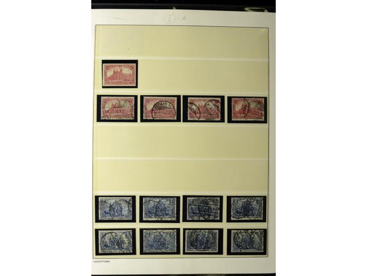 1902/16, Germania Spezialsammlung, postfrisch, ungebraucht und überwiegend gestempelt mit zusätzlich Briefstücken und Briefen