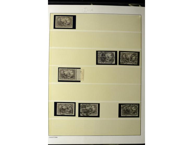 1902/16, Germania Spezialsammlung, postfrisch, ungebraucht und überwiegend gestempelt mit zusätzlich Briefstücken und Briefen
