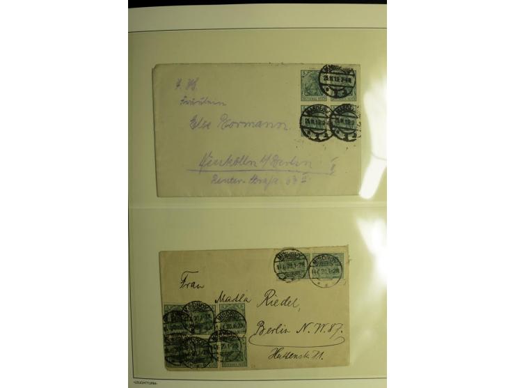1902/16, Germania Spezialsammlung, postfrisch, ungebraucht und überwiegend gestempelt mit zusätzlich Briefstücken und Briefen