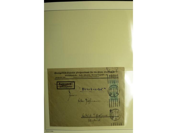 1902/16, Germania Spezialsammlung, postfrisch, ungebraucht und überwiegend gestempelt mit zusätzlich Briefstücken und Briefen