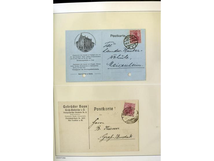 1902/16, Germania Spezialsammlung, postfrisch, ungebraucht und überwiegend gestempelt mit zusätzlich Briefstücken und Briefen