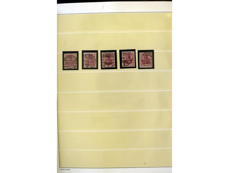 1902/16, Germania Spezialsammlung, postfrisch, ungebraucht und überwiegend gestempelt mit zusätzlich Briefstücken und Briefen