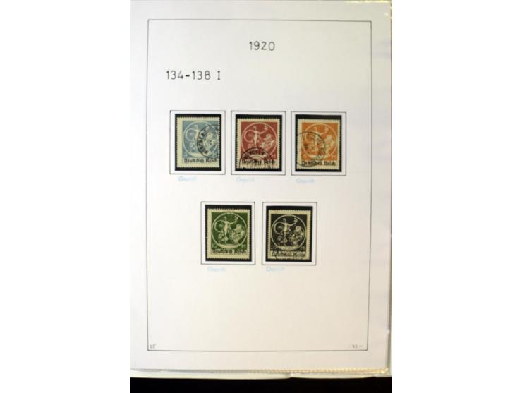 1916/23, Infla, gestempelte Sammlung mit u.a. Mi.-Nr. 104bF, 106c, 109I, 115d, 117PFI, 118a-c, 122XIV, 134-38II, 135IV, 138II