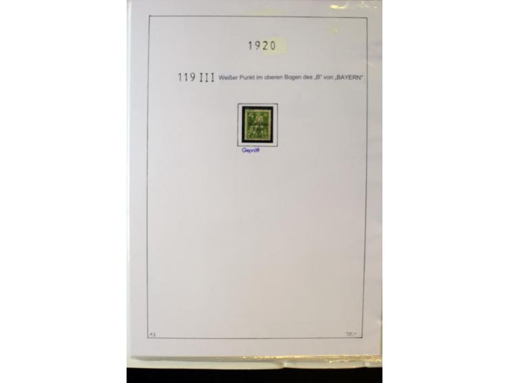 1916/23, Infla, gestempelte Sammlung mit u.a. Mi.-Nr. 104bF, 106c, 109I, 115d, 117PFI, 118a-c, 122XIV, 134-38II, 135IV, 138II