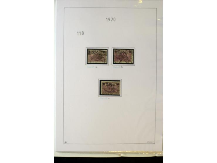 1916/23, Infla, gestempelte Sammlung mit u.a. Mi.-Nr. 104bF, 106c, 109I, 115d, 117PFI, 118a-c, 122XIV, 134-38II, 135IV, 138II