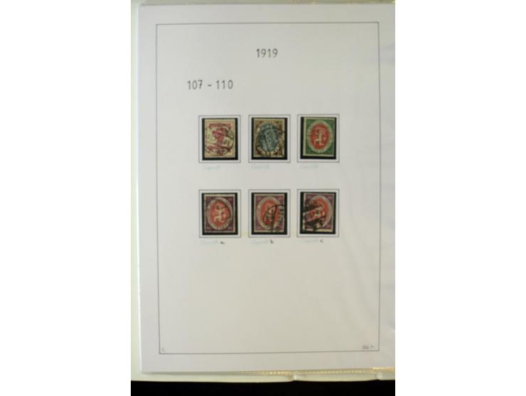 1916/23, Infla, gestempelte Sammlung mit u.a. Mi.-Nr. 104bF, 106c, 109I, 115d, 117PFI, 118a-c, 122XIV, 134-38II, 135IV, 138II