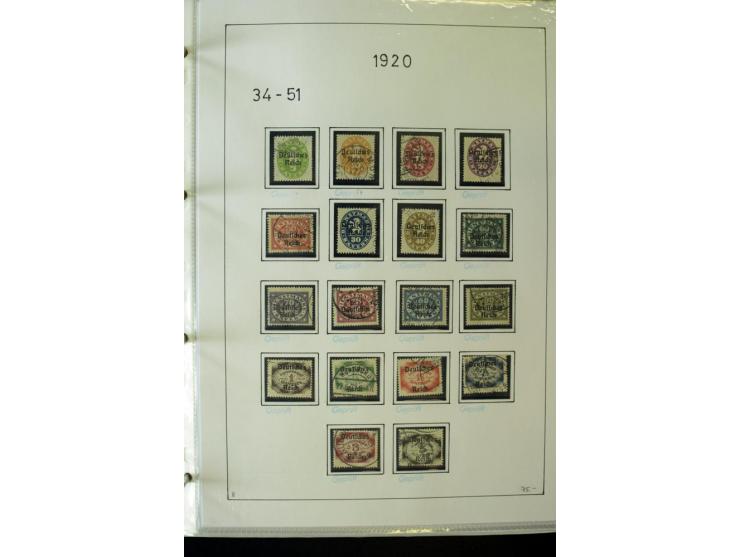 1916/23, Infla, gestempelte Sammlung mit u.a. Mi.-Nr. 104bF, 106c, 109I, 115d, 117PFI, 118a-c, 122XIV, 134-38II, 135IV, 138II