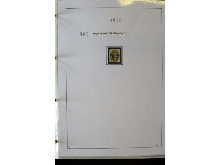 1916/23, Infla, gestempelte Sammlung mit u.a. Mi.-Nr. 104bF, 106c, 109I, 115d, 117PFI, 118a-c, 122XIV, 134-38II, 135IV, 138II
