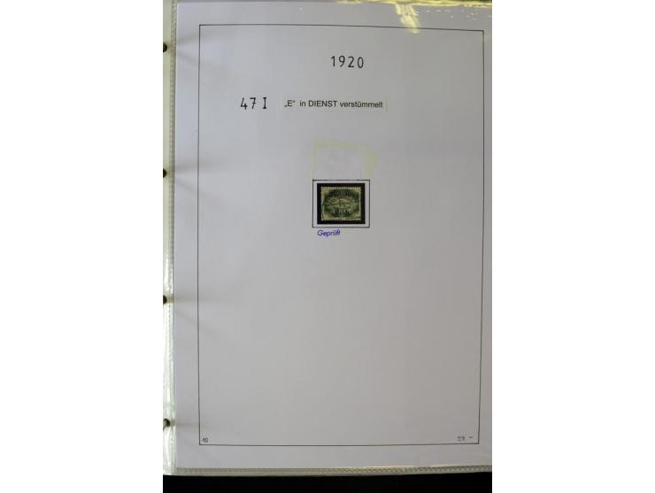 1916/23, Infla, gestempelte Sammlung mit u.a. Mi.-Nr. 104bF, 106c, 109I, 115d, 117PFI, 118a-c, 122XIV, 134-38II, 135IV, 138II