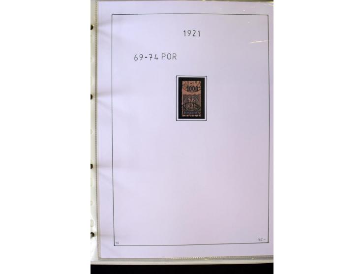 1916/23, Infla, gestempelte Sammlung mit u.a. Mi.-Nr. 104bF, 106c, 109I, 115d, 117PFI, 118a-c, 122XIV, 134-38II, 135IV, 138II