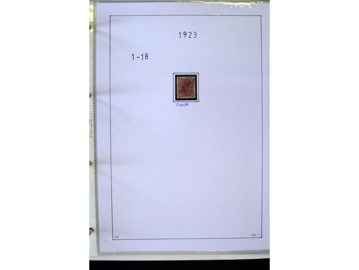 1916/23, Infla, gestempelte Sammlung mit u.a. Mi.-Nr. 104bF, 106c, 109I, 115d, 117PFI, 118a-c, 122XIV, 134-38II, 135IV, 138II