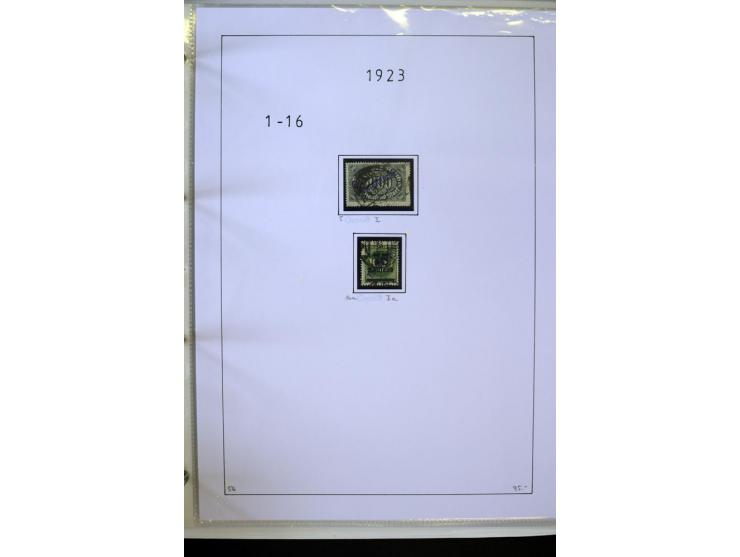 1916/23, Infla, gestempelte Sammlung mit u.a. Mi.-Nr. 104bF, 106c, 109I, 115d, 117PFI, 118a-c, 122XIV, 134-38II, 135IV, 138II