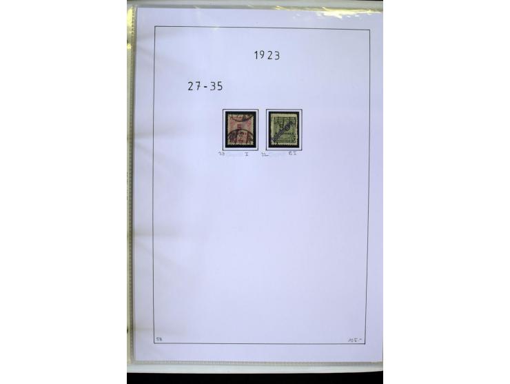 1916/23, Infla, gestempelte Sammlung mit u.a. Mi.-Nr. 104bF, 106c, 109I, 115d, 117PFI, 118a-c, 122XIV, 134-38II, 135IV, 138II