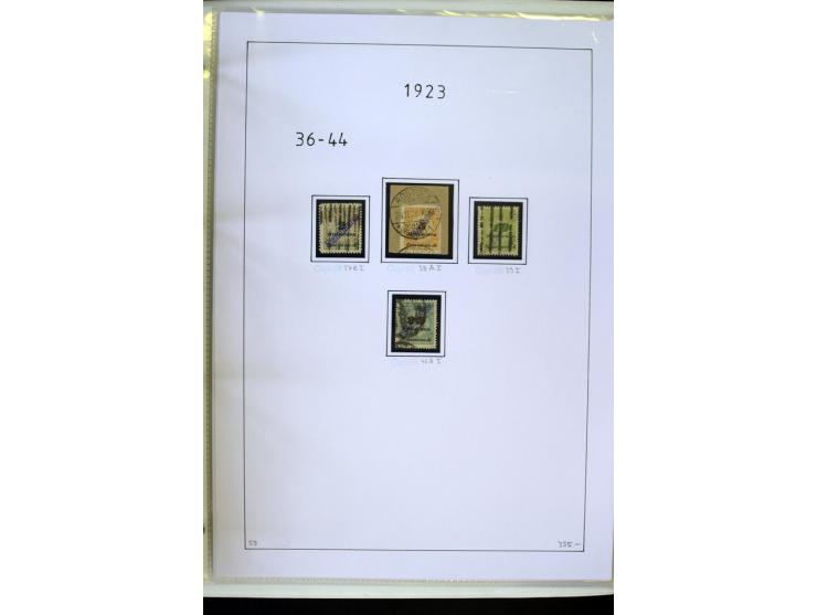 1916/23, Infla, gestempelte Sammlung mit u.a. Mi.-Nr. 104bF, 106c, 109I, 115d, 117PFI, 118a-c, 122XIV, 134-38II, 135IV, 138II