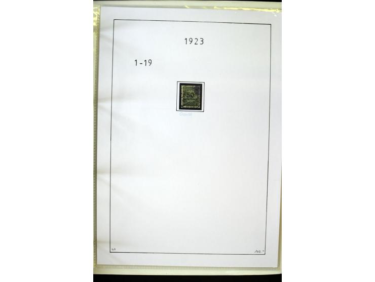1916/23, Infla, gestempelte Sammlung mit u.a. Mi.-Nr. 104bF, 106c, 109I, 115d, 117PFI, 118a-c, 122XIV, 134-38II, 135IV, 138II
