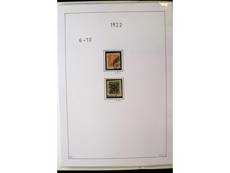 1916/23, Infla, gestempelte Sammlung mit u.a. Mi.-Nr. 104bF, 106c, 109I, 115d, 117PFI, 118a-c, 122XIV, 134-38II, 135IV, 138II