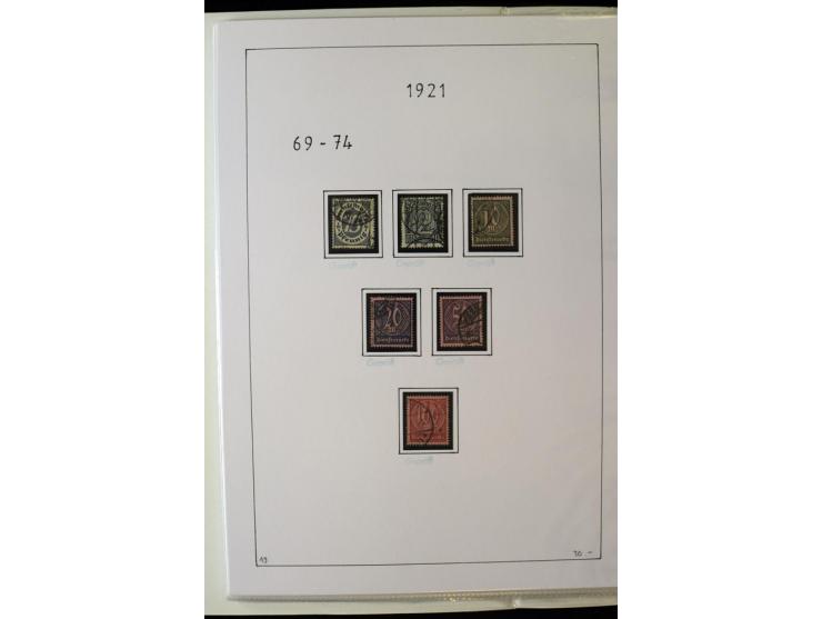 1916/23, Infla, gestempelte Sammlung mit u.a. Mi.-Nr. 104bF, 106c, 109I, 115d, 117PFI, 118a-c, 122XIV, 134-38II, 135IV, 138II