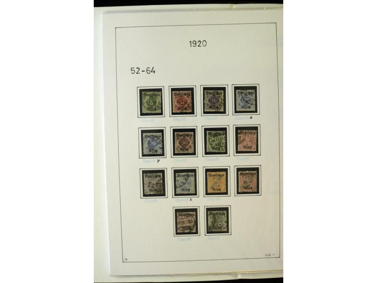 1916/23, Infla, gestempelte Sammlung mit u.a. Mi.-Nr. 104bF, 106c, 109I, 115d, 117PFI, 118a-c, 122XIV, 134-38II, 135IV, 138II