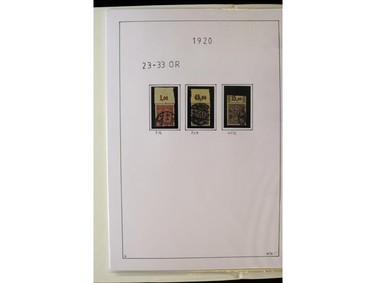 1916/23, Infla, gestempelte Sammlung mit u.a. Mi.-Nr. 104bF, 106c, 109I, 115d, 117PFI, 118a-c, 122XIV, 134-38II, 135IV, 138II