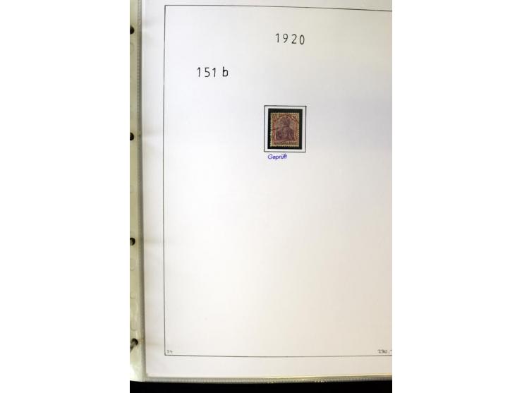 1916/23, Infla, gestempelte Sammlung mit u.a. Mi.-Nr. 104bF, 106c, 109I, 115d, 117PFI, 118a-c, 122XIV, 134-38II, 135IV, 138II