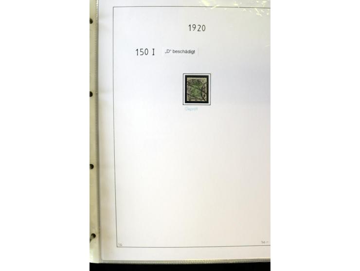 1916/23, Infla, gestempelte Sammlung mit u.a. Mi.-Nr. 104bF, 106c, 109I, 115d, 117PFI, 118a-c, 122XIV, 134-38II, 135IV, 138II