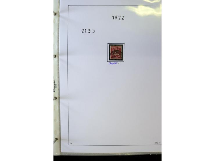 1916/23, Infla, gestempelte Sammlung mit u.a. Mi.-Nr. 104bF, 106c, 109I, 115d, 117PFI, 118a-c, 122XIV, 134-38II, 135IV, 138II