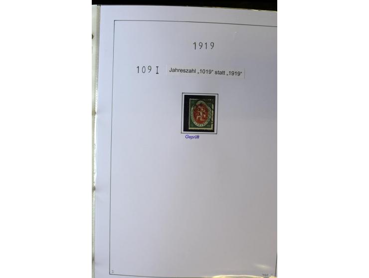 1916/23, Infla, gestempelte Sammlung mit u.a. Mi.-Nr. 104bF, 106c, 109I, 115d, 117PFI, 118a-c, 122XIV, 134-38II, 135IV, 138II