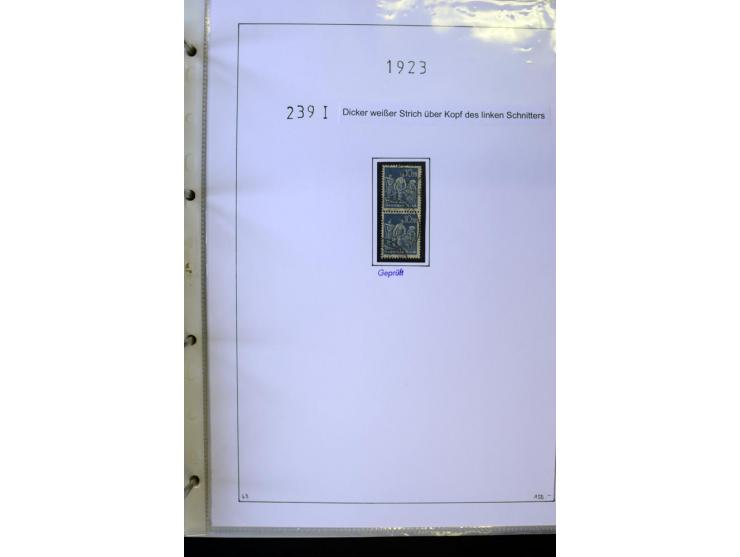 1916/23, Infla, gestempelte Sammlung mit u.a. Mi.-Nr. 104bF, 106c, 109I, 115d, 117PFI, 118a-c, 122XIV, 134-38II, 135IV, 138II