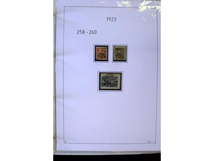1916/23, Infla, gestempelte Sammlung mit u.a. Mi.-Nr. 104bF, 106c, 109I, 115d, 117PFI, 118a-c, 122XIV, 134-38II, 135IV, 138II