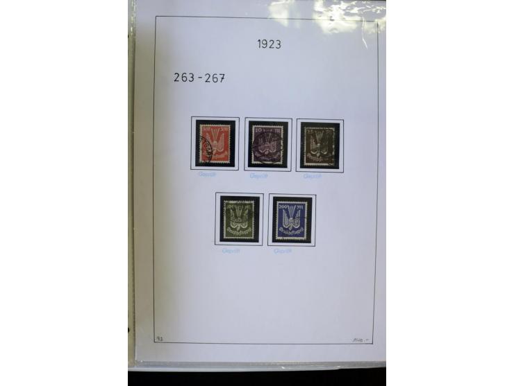 1916/23, Infla, gestempelte Sammlung mit u.a. Mi.-Nr. 104bF, 106c, 109I, 115d, 117PFI, 118a-c, 122XIV, 134-38II, 135IV, 138II