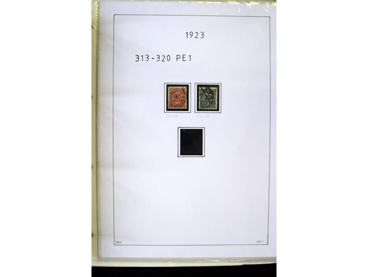 1916/23, Infla, gestempelte Sammlung mit u.a. Mi.-Nr. 104bF, 106c, 109I, 115d, 117PFI, 118a-c, 122XIV, 134-38II, 135IV, 138II