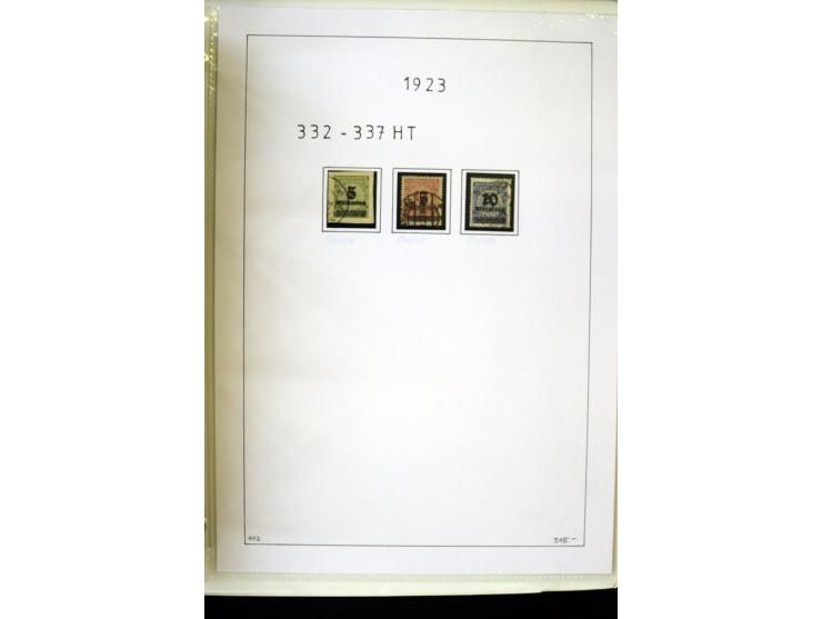 1916/23, Infla, gestempelte Sammlung mit u.a. Mi.-Nr. 104bF, 106c, 109I, 115d, 117PFI, 118a-c, 122XIV, 134-38II, 135IV, 138II