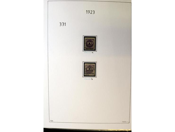 1916/23, Infla, gestempelte Sammlung mit u.a. Mi.-Nr. 104bF, 106c, 109I, 115d, 117PFI, 118a-c, 122XIV, 134-38II, 135IV, 138II