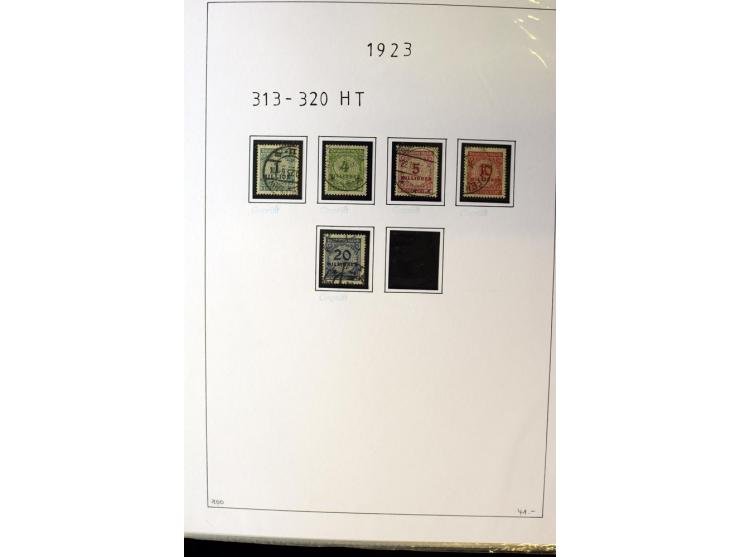 1916/23, Infla, gestempelte Sammlung mit u.a. Mi.-Nr. 104bF, 106c, 109I, 115d, 117PFI, 118a-c, 122XIV, 134-38II, 135IV, 138II