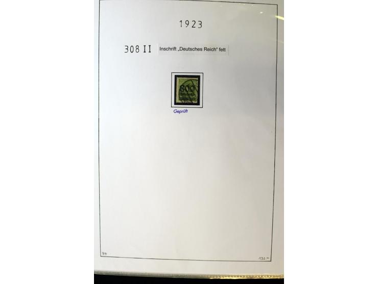 1916/23, Infla, gestempelte Sammlung mit u.a. Mi.-Nr. 104bF, 106c, 109I, 115d, 117PFI, 118a-c, 122XIV, 134-38II, 135IV, 138II