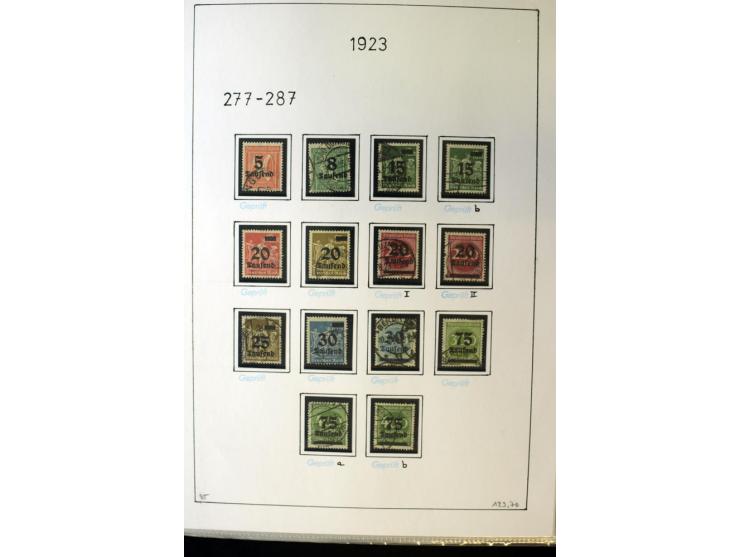 1916/23, Infla, gestempelte Sammlung mit u.a. Mi.-Nr. 104bF, 106c, 109I, 115d, 117PFI, 118a-c, 122XIV, 134-38II, 135IV, 138II