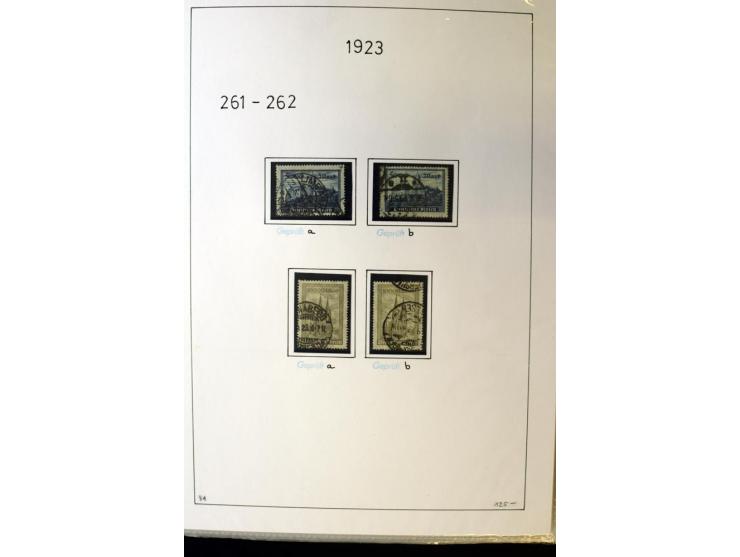1916/23, Infla, gestempelte Sammlung mit u.a. Mi.-Nr. 104bF, 106c, 109I, 115d, 117PFI, 118a-c, 122XIV, 134-38II, 135IV, 138II