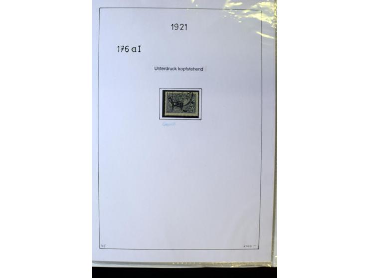 1916/23, Infla, gestempelte Sammlung mit u.a. Mi.-Nr. 104bF, 106c, 109I, 115d, 117PFI, 118a-c, 122XIV, 134-38II, 135IV, 138II