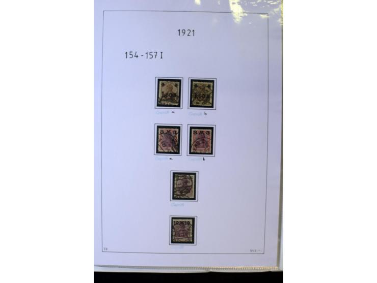 1916/23, Infla, gestempelte Sammlung mit u.a. Mi.-Nr. 104bF, 106c, 109I, 115d, 117PFI, 118a-c, 122XIV, 134-38II, 135IV, 138II