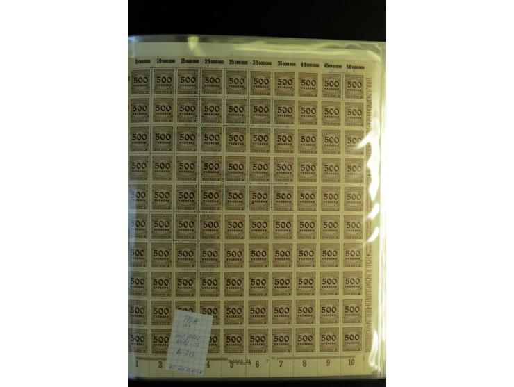 1917/23, Inflation: postfrische, ungebrauchte und gestempelte Sammlung mit vielen guten Werten und besseren Farben, dabei Mi.