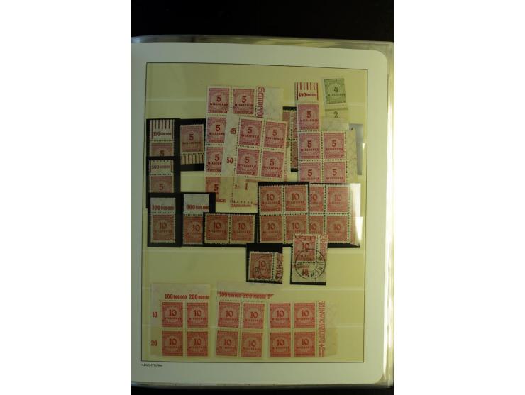 1917/23, Inflation: postfrische, ungebrauchte und gestempelte Sammlung mit vielen guten Werten und besseren Farben, dabei Mi.